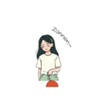 ハートで伝える女の子スタンプ（個別スタンプ：7）