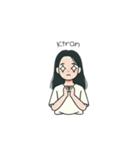 ハートで伝える女の子スタンプ（個別スタンプ：21）