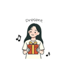 ハートで伝える女の子スタンプ（個別スタンプ：30）