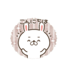 丁寧★優しい大人のゆるうさ11（個別スタンプ：3）