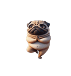 爆笑パグ犬のヨガ日常（個別スタンプ：3）