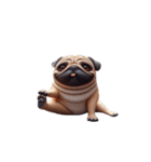 爆笑パグ犬のヨガ日常（個別スタンプ：20）