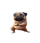 爆笑パグ犬のヨガ日常（個別スタンプ：23）