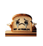 爆笑泣き顔トースト（個別スタンプ：1）