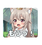 悲しい時も踏ん張りたいみなみちゃん（個別スタンプ：5）