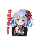 女子力MAX絵文字（個別スタンプ：9）