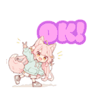 毎日使えるスタンプちびキャラ ケモミミver（個別スタンプ：14）