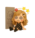 3Dギャグ満載毎日送れるロングヘアガール（個別スタンプ：24）