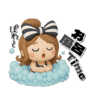 3Dギャグ満載毎日送れるロングヘアガール（個別スタンプ：28）