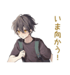 黒猫系男子★遅刻と再集合（個別スタンプ：4）
