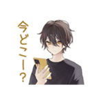 黒猫系男子★遅刻と再集合（個別スタンプ：7）