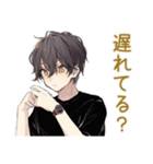 黒猫系男子★遅刻と再集合（個別スタンプ：9）