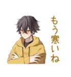 黒猫系男子★遅刻と再集合（個別スタンプ：18）