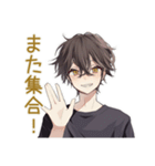 黒猫系男子★遅刻と再集合（個別スタンプ：20）