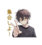 黒猫系男子★遅刻と再集合（個別スタンプ：23）