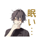 黒猫系男子★遅刻と再集合（個別スタンプ：27）