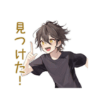 黒猫系男子★遅刻と再集合（個別スタンプ：35）