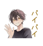 黒猫系男子★遅刻と再集合（個別スタンプ：39）