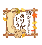 ダックス大好き【秋】クリーム（個別スタンプ：8）