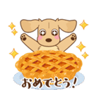 ダックス大好き【秋】クリーム（個別スタンプ：23）