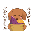 ダックス大好き！【秋】レッド（個別スタンプ：10）