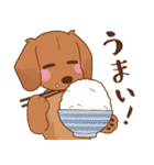 ダックス大好き！【秋】レッド（個別スタンプ：20）