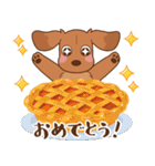 ダックス大好き！【秋】レッド（個別スタンプ：23）