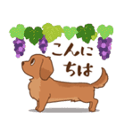 ダックス大好き！【秋】レッド（個別スタンプ：27）