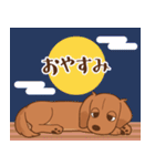 ダックス大好き！【秋】レッド（個別スタンプ：31）