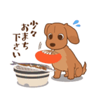 ダックス大好き！【秋】レッド（個別スタンプ：34）