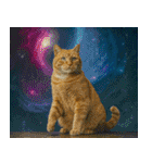 宇宙の中の猫HD（個別スタンプ：1）