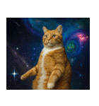 宇宙の中の猫HD（個別スタンプ：4）