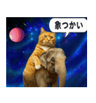 宇宙の中の猫HD（個別スタンプ：35）