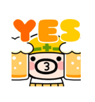 飛び出す！ビールで乾杯！おやじ君（個別スタンプ：6）