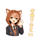 [お帰りなさい専用]猫耳フードの男の子（個別スタンプ：8）