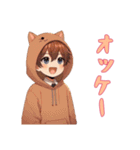 [オッケー専用]猫耳フードの男の子（個別スタンプ：2）
