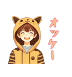 [オッケー専用]猫耳フードの男の子（個別スタンプ：14）