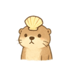 貝大好きラッコちゃん（個別スタンプ：14）