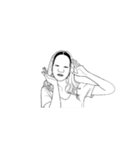 能面女子（個別スタンプ：1）