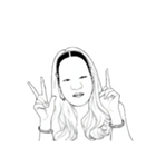 能面女子（個別スタンプ：4）