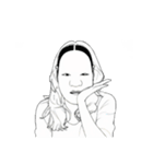 能面女子（個別スタンプ：5）