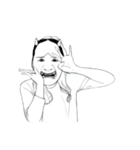 能面女子（個別スタンプ：19）