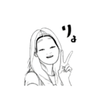 能面女子（個別スタンプ：22）