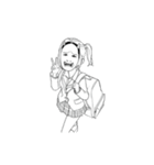 能面女子（個別スタンプ：32）