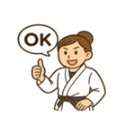 頑張る柔道女子スタンプ（個別スタンプ：3）