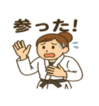 頑張る柔道女子スタンプ（個別スタンプ：4）