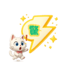 かわいい白猫メッセージ（個別スタンプ：12）