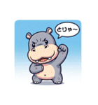 ファミリーカバの日常スタンプ（個別スタンプ：34）