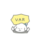 しろいぬちゃん (サッカー2)（個別スタンプ：9）