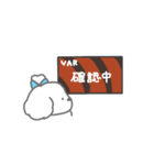 しろいぬちゃん (サッカー2)（個別スタンプ：10）